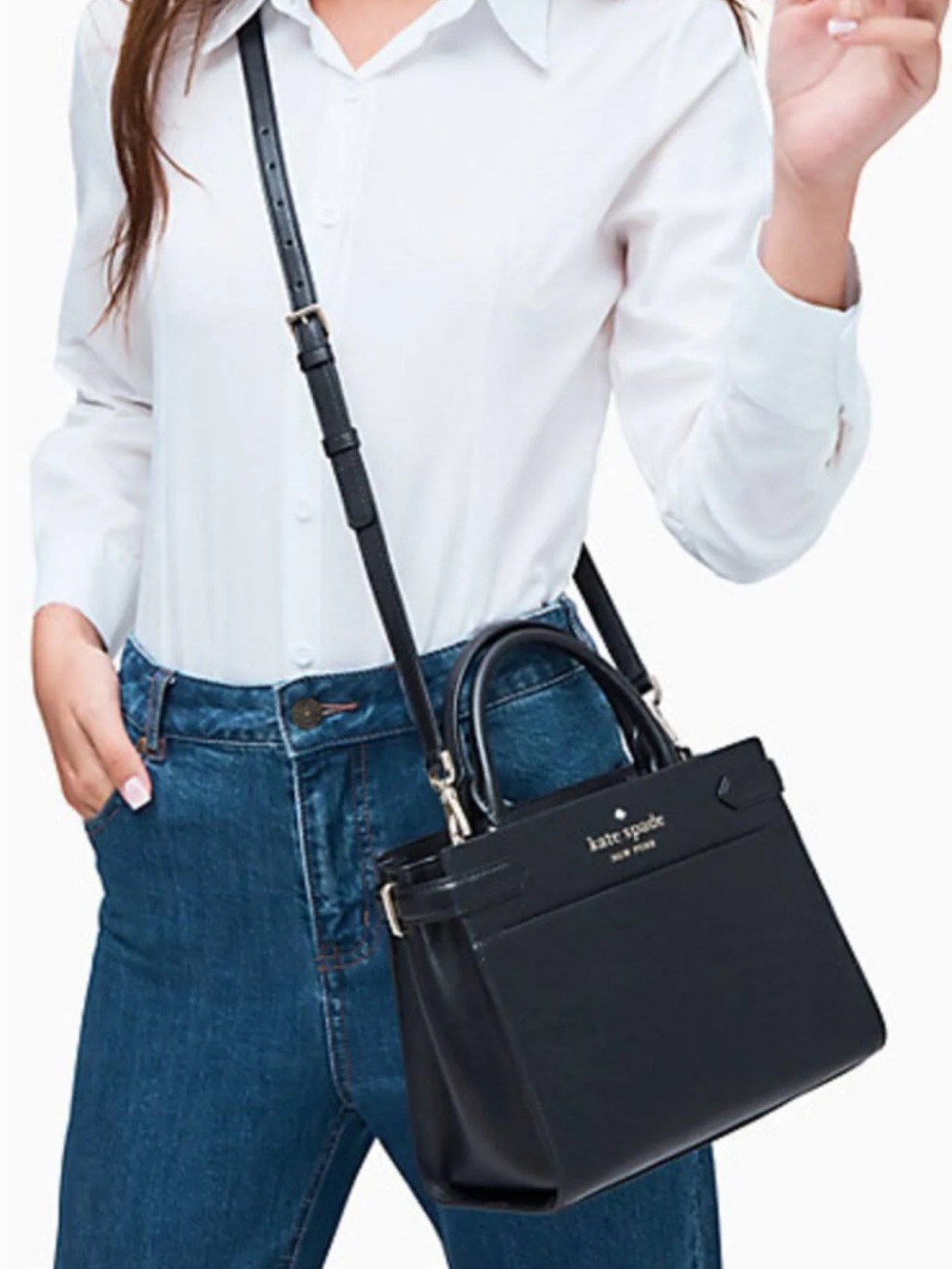 kate spade Black Leather Satchel Crossbody